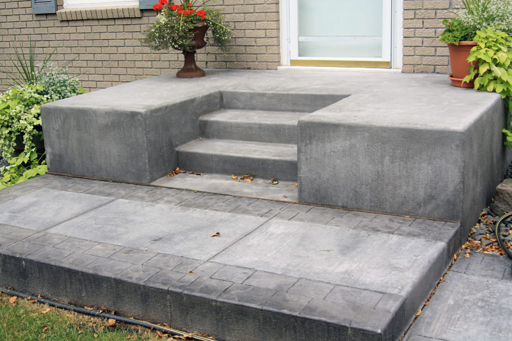 Concrete Entry Steps and Sidewalk