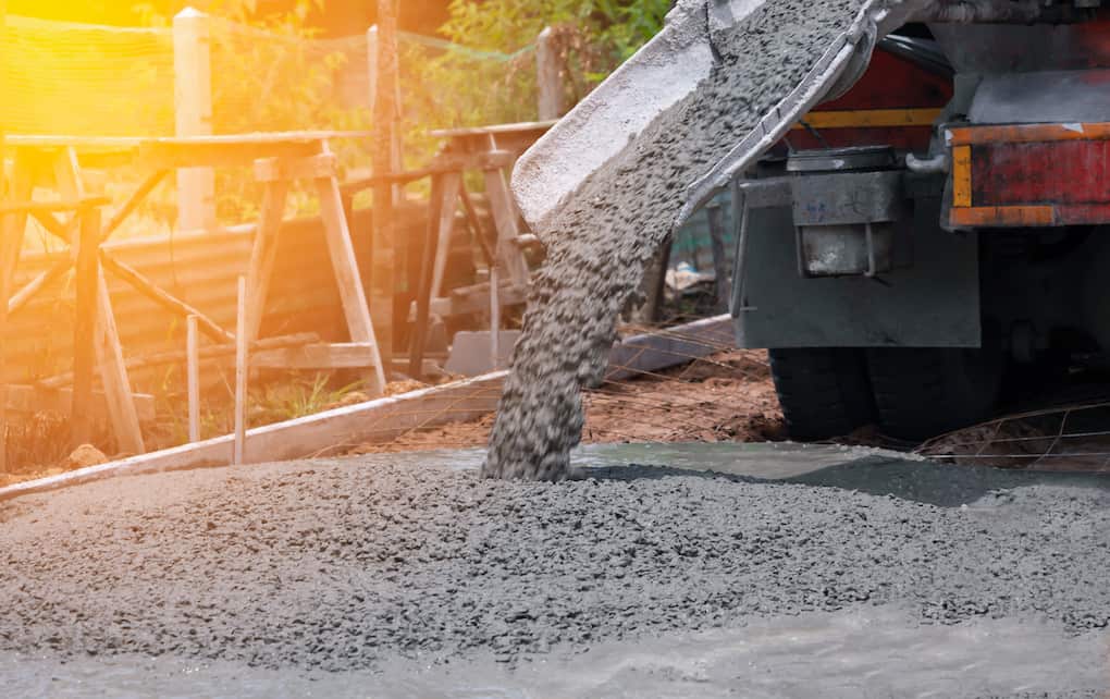 truck pouring ready mix types of concrete